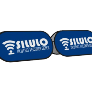 A pair of street banners