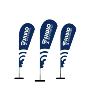 Three Teardrop Banners