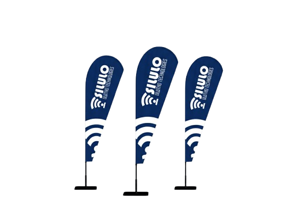 Three Teardrop Banners